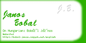 janos bobal business card